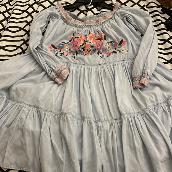 Free People Sunbeams Embroidered Dress extra flare - Picture 2 of 3
